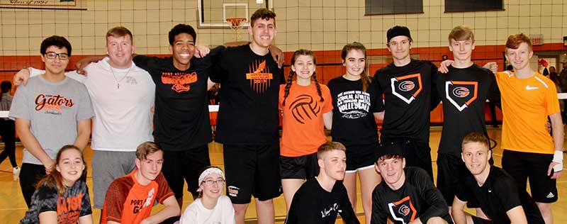 group of students in the gym